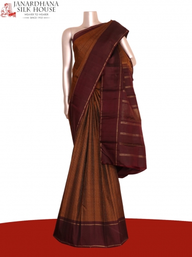 Pure Handloom Veldhari Zari Kanjeevaram Silk Saree